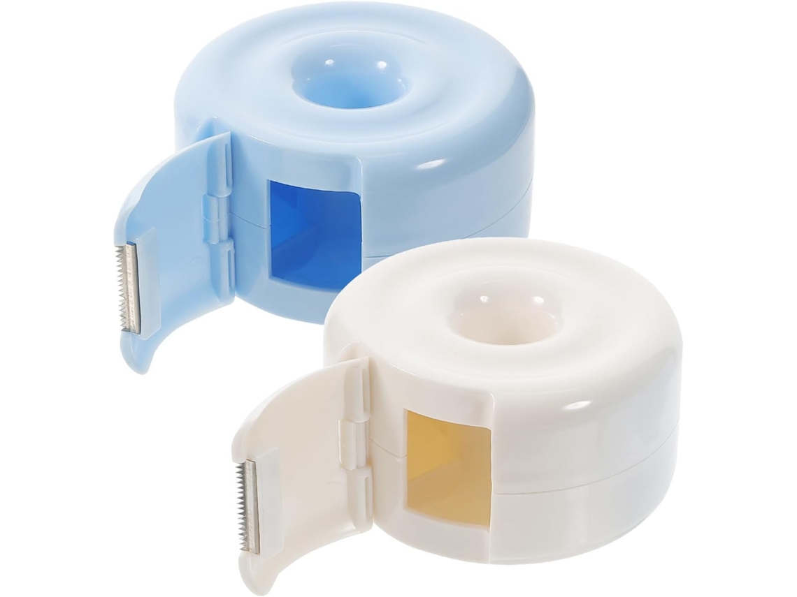 Dispensador portátil de fita adesiva Mikikit Washi Tape, 2 peças, fabricação precisa e bordas suaves, suporte para fita adesiva Washi em ABS E