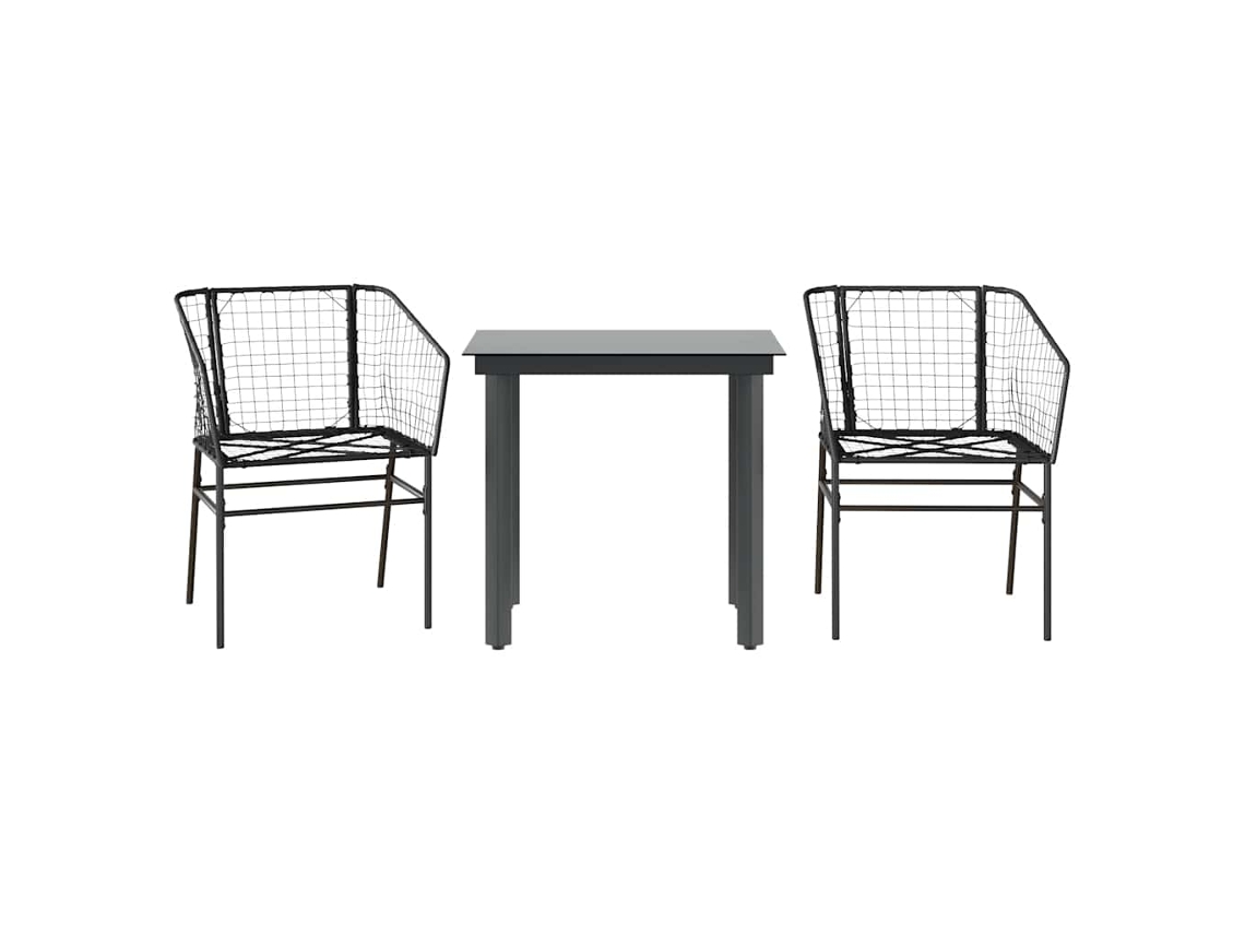 Garden Dining Set, Garden Dining Sets Vidaxl Preto Vime (80 X 80 X 74 Cm)
