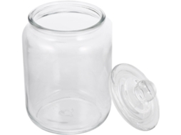 Pote De Vidro Transparente Hermético Para Armazenamento