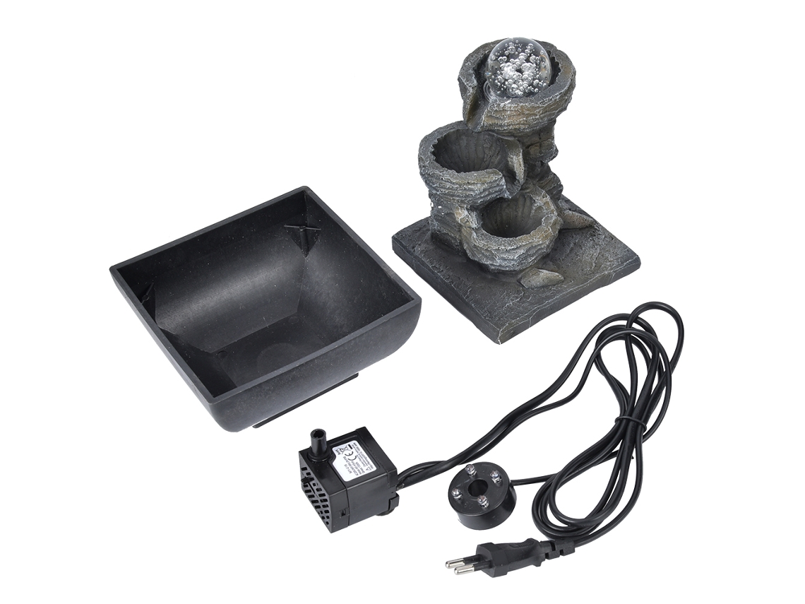 Fonte De Mesa Resina Com Luz Bola Plugue Eu 220v