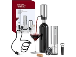 Abridor De Vinho Elétrico Automático, 4 Em 1 Com Cortador De Lacre