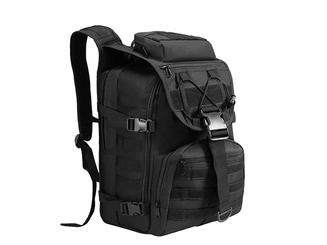 Mochila Tática, Capacidade De 35l, Sistema De Transporte Confortável, Preto