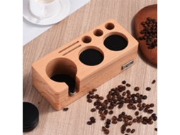 Laxiscreed Suporte Para Compactador De Café Treelf Em Madeira De Faia, Para Gavetas De 58mm
