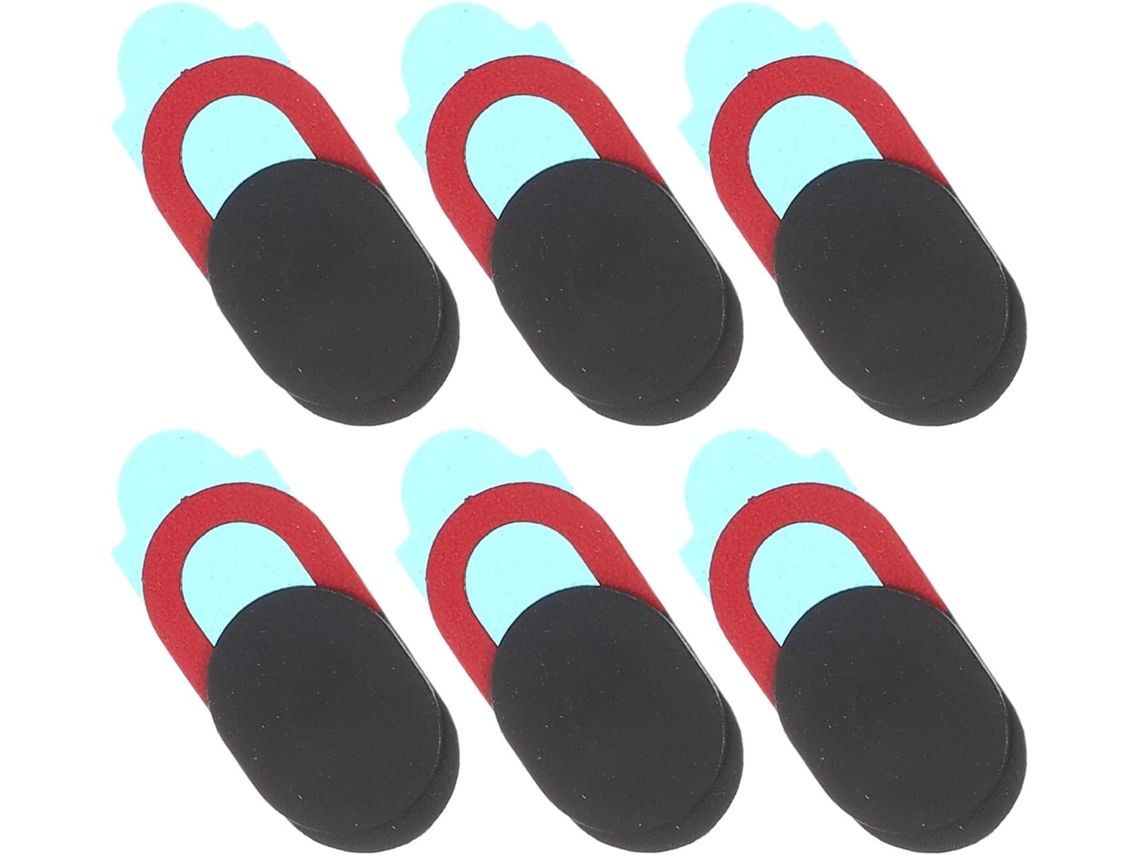 Capa Oval Preta Em Abs Para Webcam, Conjunto De 6 Peças Para Laptop