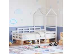 Vidaxl Sofá-cama Com Telhado 80x200 Cm Madeira De Pinho Maciça Branco
