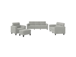 Sofa Set, Sofa Sets Vidaxl Cinzeto Microfibra (n/a)