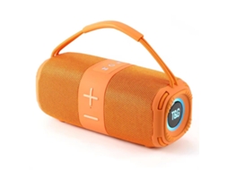 Caixa De Som Bluetooth Portátil Com Luzes Led Laranja Ideal Para Festas E Eventos PAPRIKA