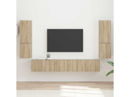 Vidaxl Conjunto De Móvel De Tv 4 Unid. Carvalho Sonoma