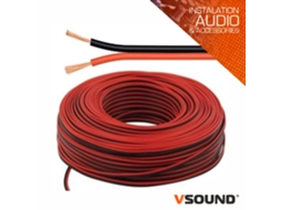 Cabo Coluna 2x4.00mm Preto/vermelho Redondo VSOUND
