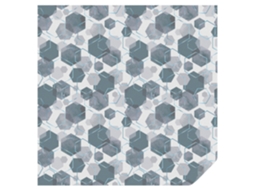 Película Fosca Vidro Hexágonos Geométricos Para O Corredor Espelharte (100x100 Cm)