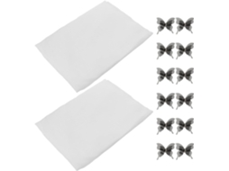 Cortinas De Voile Branco, Semitransparentes, 2 Painéis, 132 X 213 Cm, Com Ilhós, Leves E Com Filtrag Gokoco