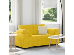 Vidaxl Sofá-luvas 160x77x82 Cm Veludo Amarelo
