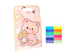 Pasta de Papel Multicamada Impermeável A4 Khaki Padrão Fofo
