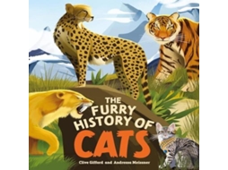 Livro Furry History of Cats de Clive Gifford (Inglês)