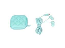 Aetheria fones de Ouvido Tipo C com Fio Redução de Ruído Controle de Volume para Huawei Xiaomi Azul Verde
