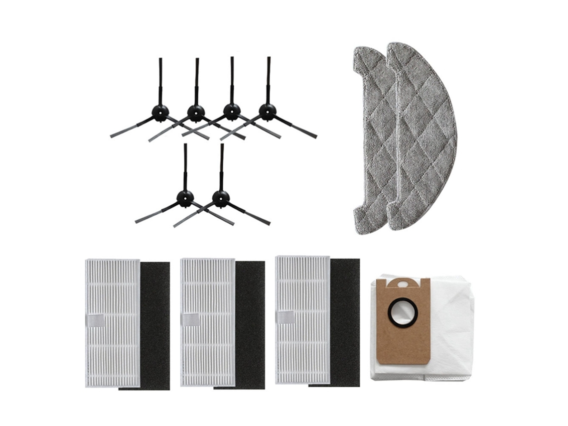 12 peças kit de limpeza filtro para proscenic m7 pro robô aspirador pó saco para proscenic m7 pro coletor poeira acessórios