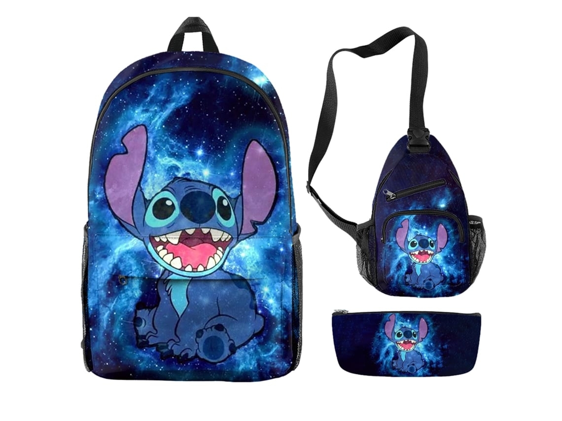 Stitch Mochila  De Três Peças Do Al*