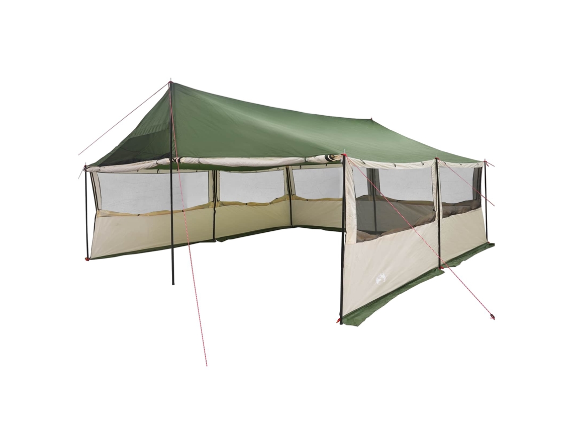 Vidaxl Barraca Familiar Verde 600 X 400 X 268 Cm Poliéster E Aço