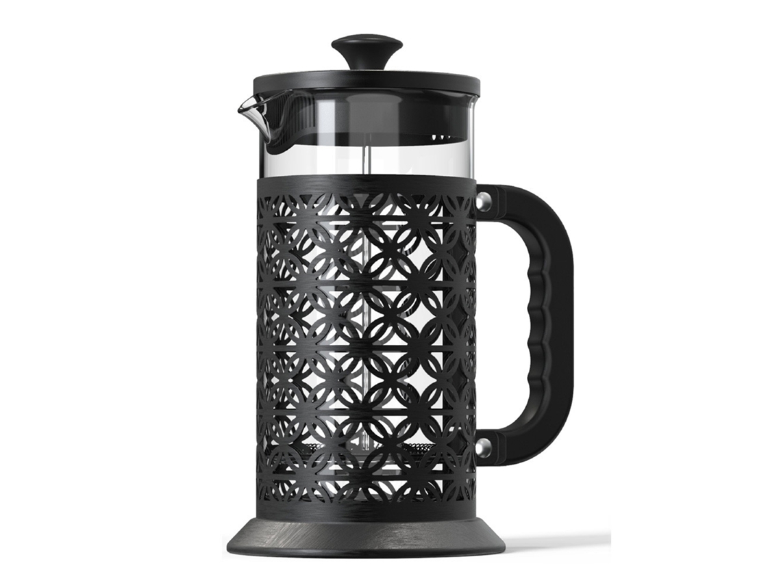 Prensa Francesa para Café 1000ml Vidro Borossilicato Aço Inoxidável