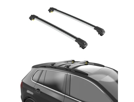 Barras de Telhado Air-1 Toyota Verso Ar20 2009 2010 2011 2012 2013 2014 2015 2016 2017 2018 Raised Rails Prateado TURTLE