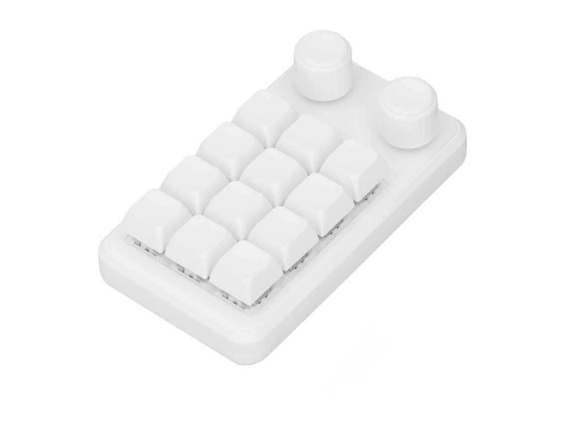 Laxiscreed Teclado Compacto Com 12 Teclas Mecânicas, 3 Modos E Botões De Comando
