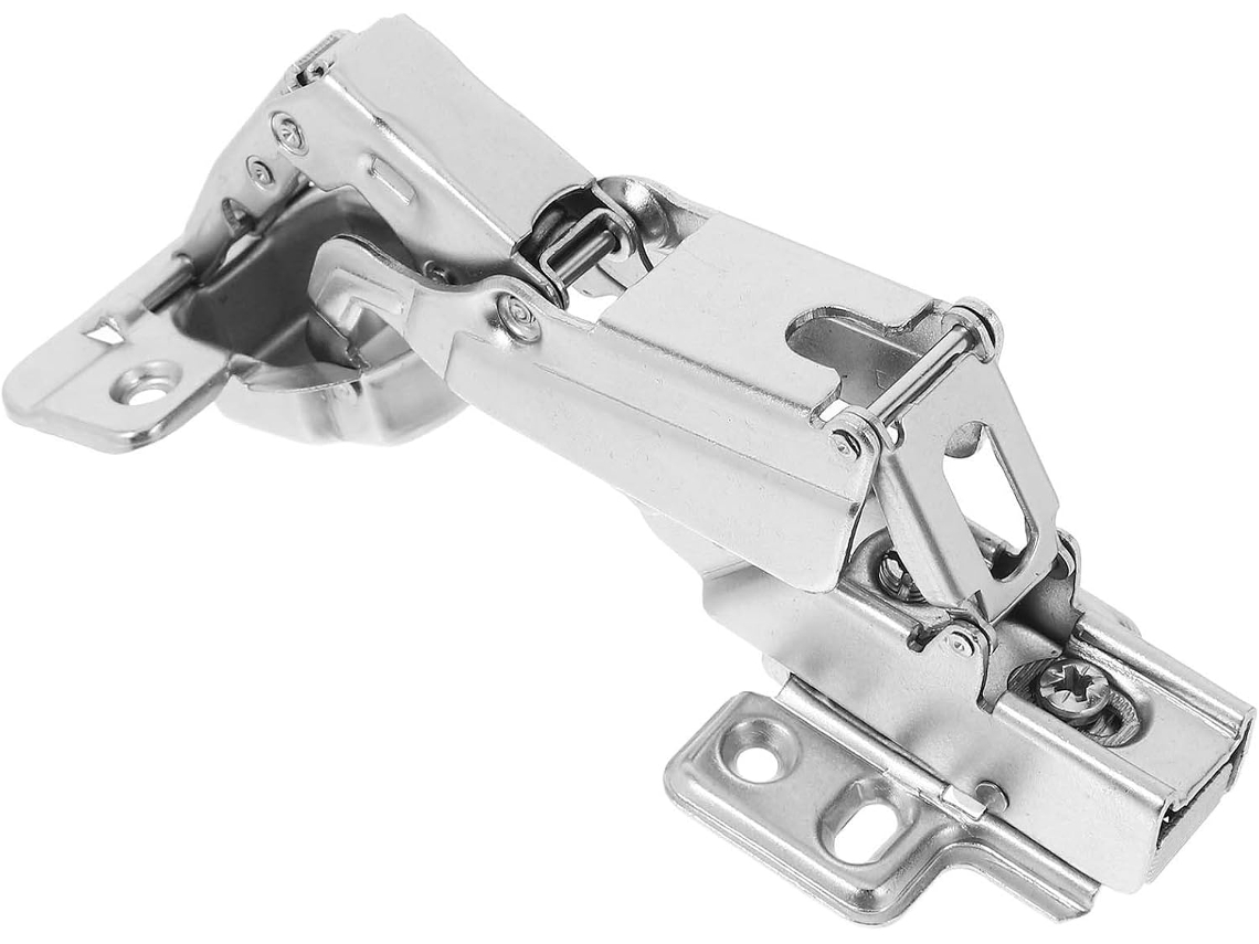 2 Dobradiças De Amortecimento Para Portas, Dobradiças Ocultas Para Armários, Aço Laminado A Frio Prateado Para Armários