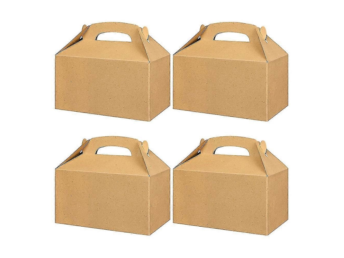 50 Caixas Brancas Para Lembrancinhas De Festa, Caixas De Doces Com Alça, Sacolas De Papel Para Biscoitos, Modelo Gable B Hengjian