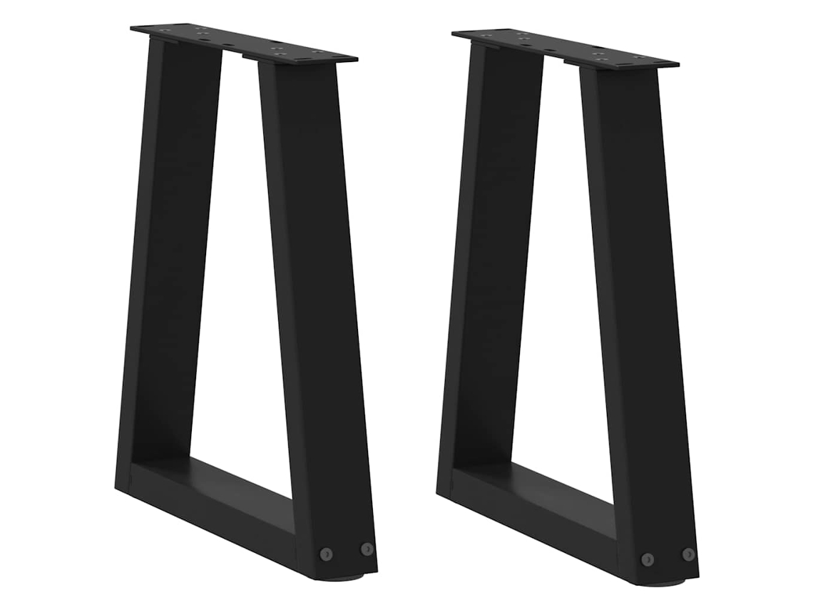Vidaxl Pés Para Mesa De Centro Em V, 2 Peças, Preto, 38x(42-43,3) Cm, Aço