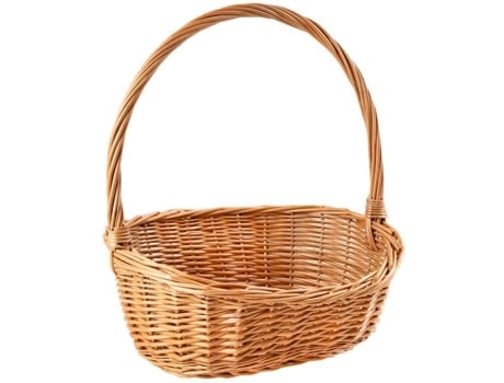 Cesta de Vime Cesto Cheio Cesta de Presente Cesta Decorativa 37X30X37Cm /-1Cm Tecido À Mão Versátil e Durável Crehom Creative Home