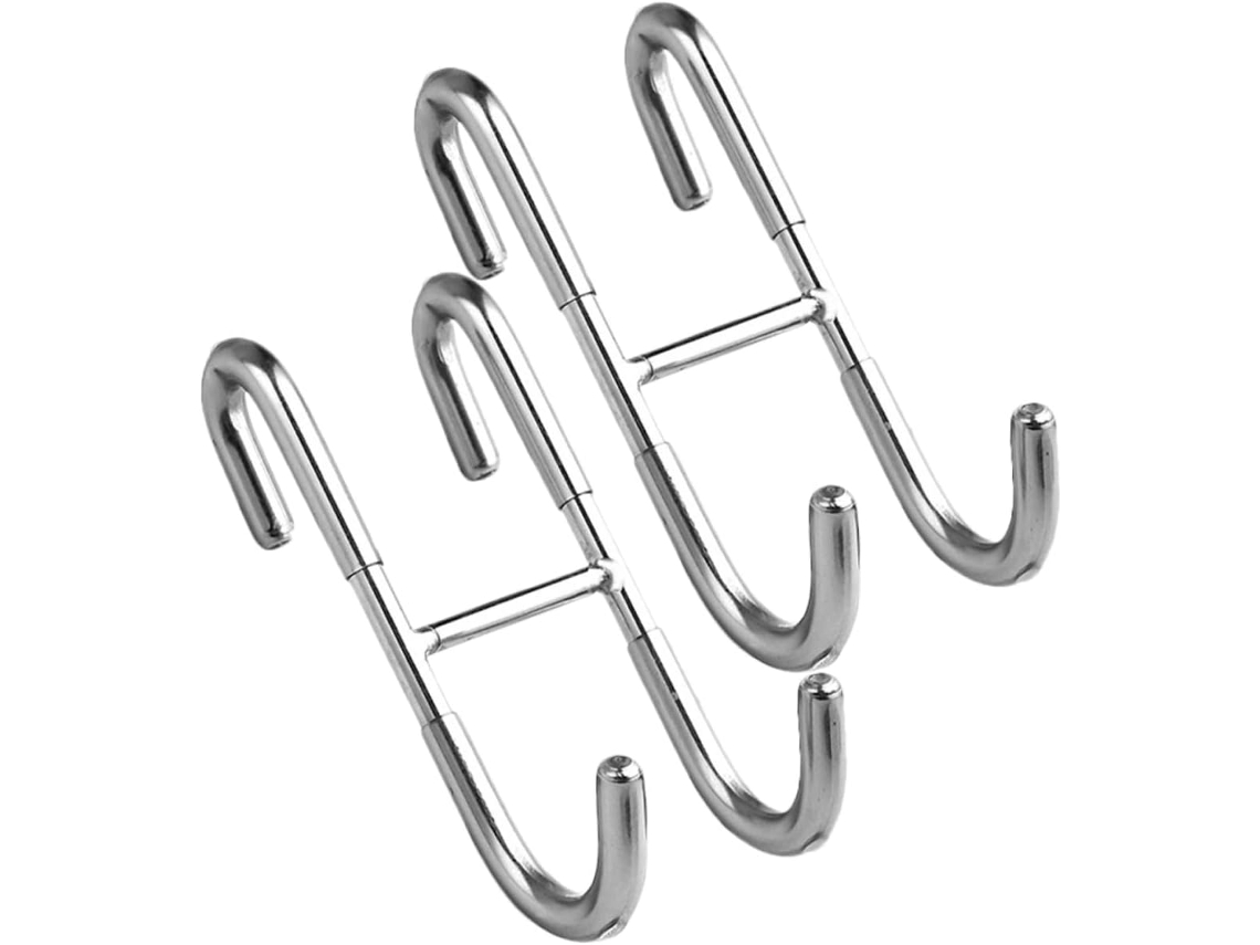 Conjunto De 2 Ganchos Aço Inoxidável Para Porta, Organizador Duplo Rou
