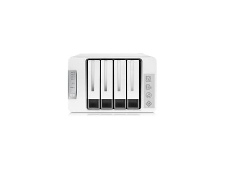 NAS  F4-422, para 4 HDD/SSD, RAID 0,1,5,6,10 CPU DC Intel J3455 até 2,3GHz. 4GB DDR3, 1x10Gb + 2x1Gb, 2x USB