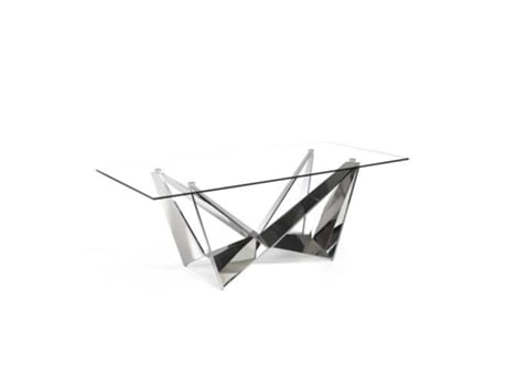 Mesa de Refeição MOMMA HOME (Vidro Temperado - Transparente - 220 x 100 x 77 cm)