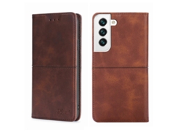 Capa De Couro Com Textura De Vaca Magnética Horizontal Para Samsung Galaxy S21 Fe