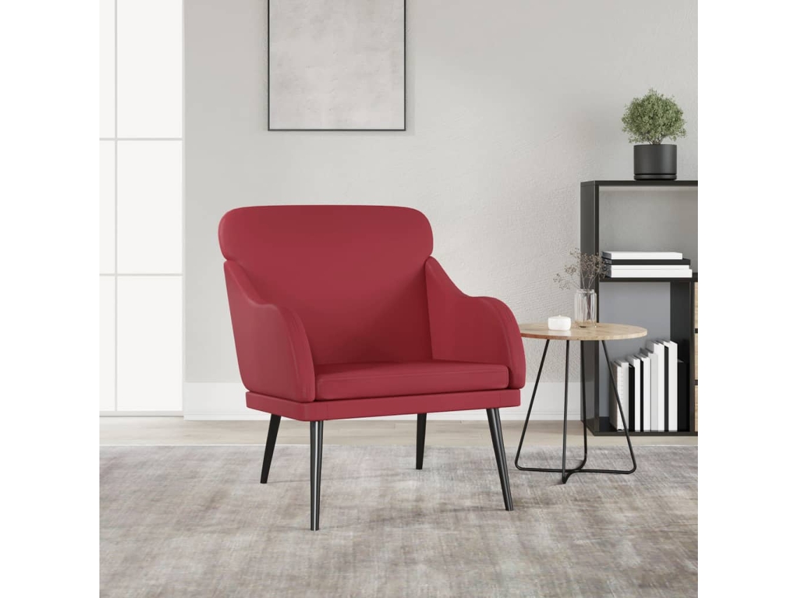 Armchair, Armchairs Vidaxl Vermelho Couro Artificial