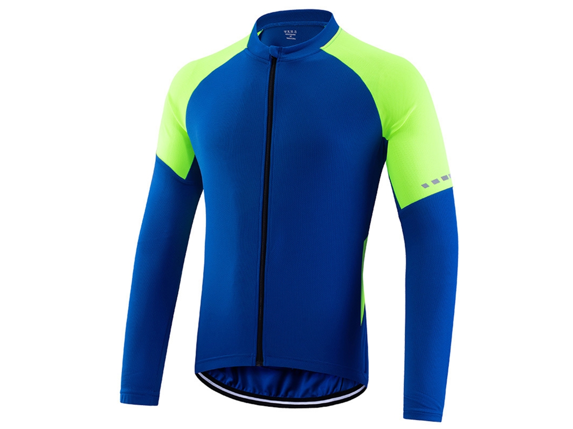 Camisa de Ciclismo Masculina Manga Longa com Zíper S/MARCA