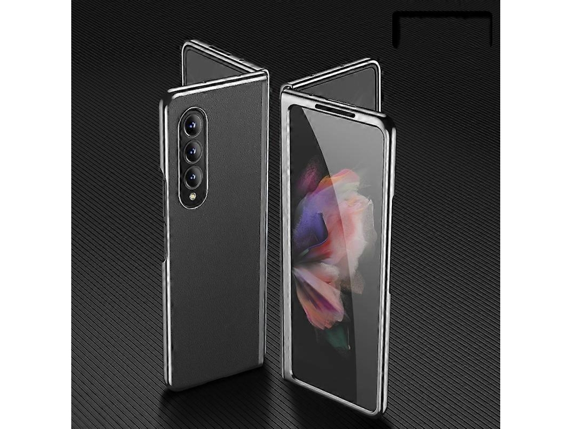 Capa De Couro Cromado Para Samsung Galaxy Z Fold4