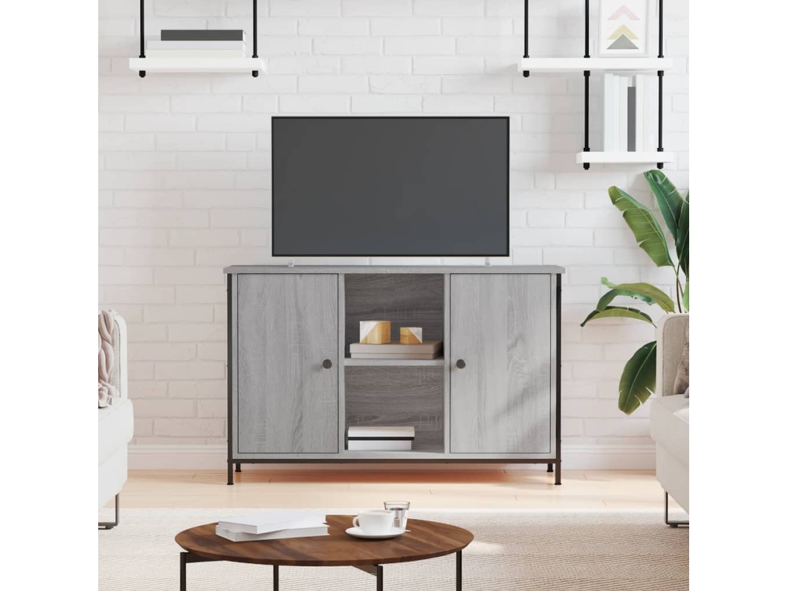 Vidaxl Móvel De Tv 100x35x65 Cm Derivados De Madeira Cinzento Sonoma