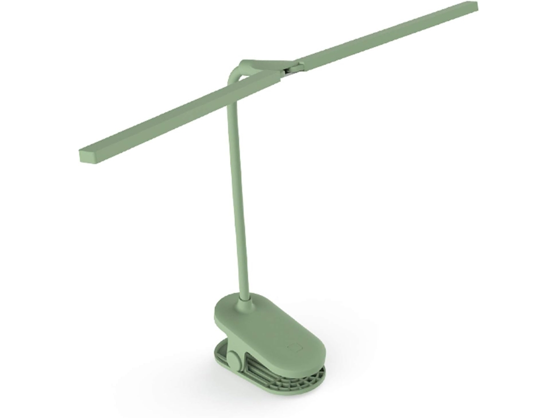 Luminária De Mesa Led Com Duas Cabeças, Recarregável Com Clipe, Controle De Intensidade Ajustável Por Toque Com Porta