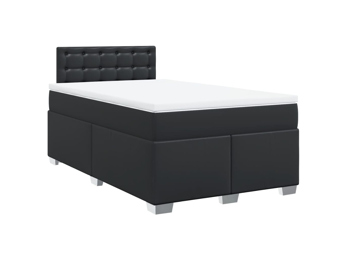 Box Spring Bed, Box Spring Beds Vidaxl Preto Couro Artificial (120 X 190 Cm)