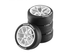 Pneus Brancos Rally Drift Rc Corrida Pista 1:10 Tamiya Hsp Hpi Kyosho Tt01 Tt02 Xv01 Xv02 Ptg 2 Peças Reposição MDUG