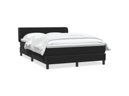 Cama com Molas/colchão 160x210 Cm Veludo Preto MAISON EXCLUSIVE