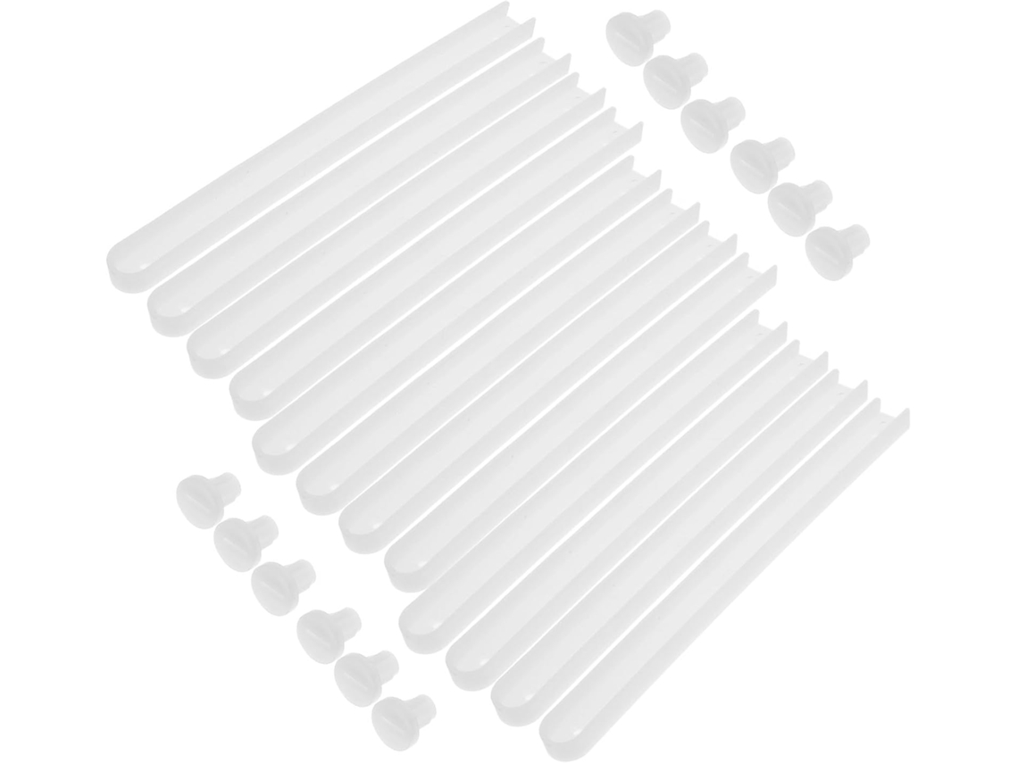 Healeved Conjunto De 6 Corrediças Gaveta Plástico Branco 25cm 10-polegadas Com Design Rolamento Suave E Extensão Total