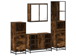 Bathroom Furniture Set, Bathroom Furniture Sets Vidaxl Marrom Madeira Processada (n/a)