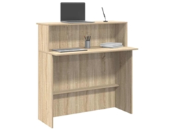 Vidaxl Balcão De Recepção Carvalho Sonoma 100x50x103,5 Cm Madeira Projetada