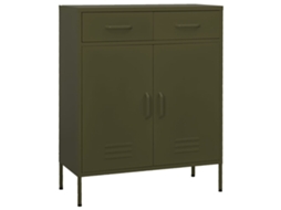 Vidaxl Armário De Arrumação Aço 80x35x101,5 Cm Verde-azeitona