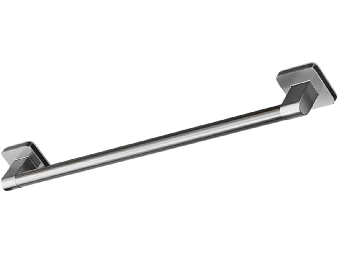 Toalheiro Adesivo De Parede De 40 Cm, Metal Cinza, Necessidade De Furar
