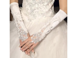 2026 guantes de Novia Sin Dedos de Encaje Bordado Largo Hasta Elbow Estilo Coreano para Boda Y Ocasiones Especiales