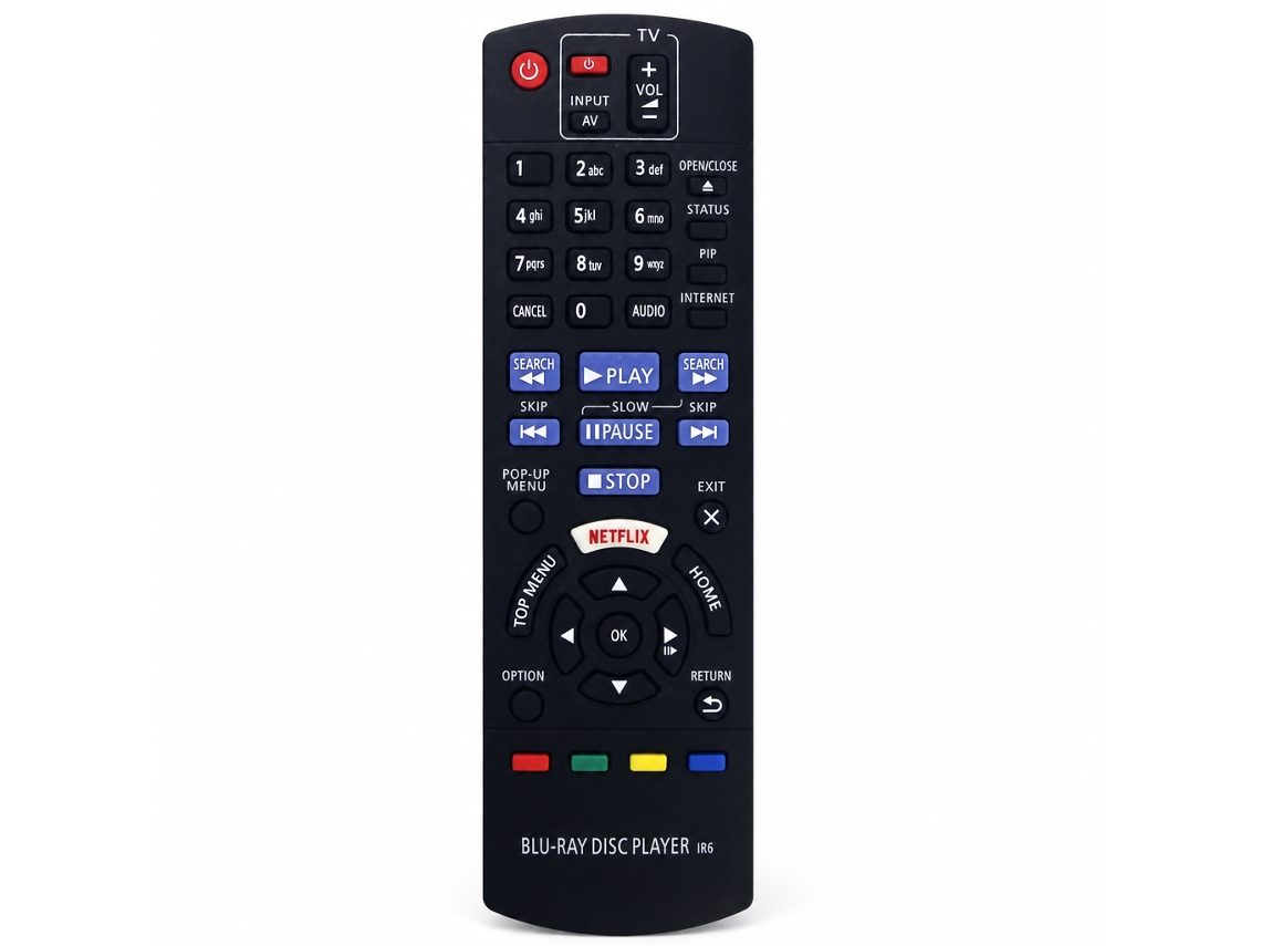 Comando À Distância Para Leitor Blu-ray Dvd Panasonic Compatível N2qayb001030_zhd