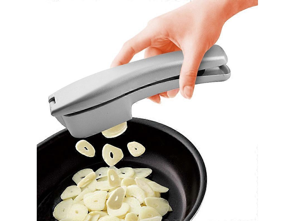 Prensa de Ajo 2 En 1, Cortador Y Triturador de Ajo, Mango Ergonómico, Resistente a La Corrosión, Lavavajillas Seguro