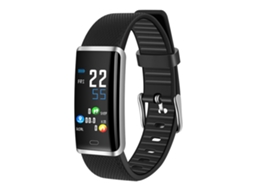Pulseira inteligente R9, preto e prata, à prova d'água